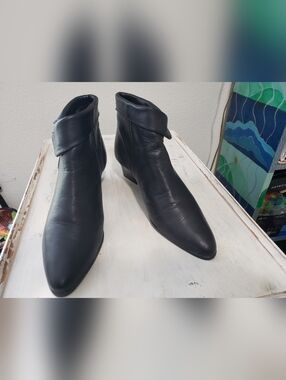 Vintage Apostrophe Leather Booties